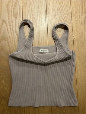Babaton Ribbed Tank Top in Taupe